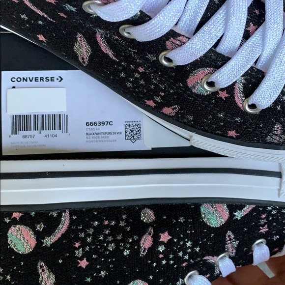 CONVERSE CTAS HI black/white/pure silver WMNS - Picture 6 of 16